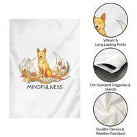 Mindful Aloka the Dog Mindfulness Garden Flag Zen Lotus Spiritual Calm