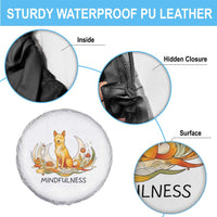 Mindful Aloka the Dog Mindfulness Spare Tire Cover Zen Lotus Spiritual Calm