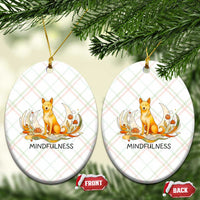 Mindful Aloka the Dog Mindfulness Ceramic Ornament Zen Lotus Spiritual Calm