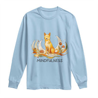 Mindful Aloka the Dog Mindfulness Long Sleeve Shirt Zen Lotus Spiritual Calm