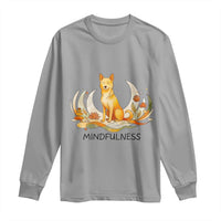 Mindful Aloka the Dog Mindfulness Long Sleeve Shirt Zen Lotus Spiritual Calm