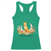 Mindful Aloka the Dog Mindfulness Racerback Tank Top Zen Lotus Spiritual Calm