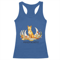Mindful Aloka the Dog Mindfulness Racerback Tank Top Zen Lotus Spiritual Calm