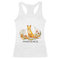 Mindful Aloka the Dog Mindfulness Racerback Tank Top Zen Lotus Spiritual Calm