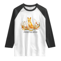 Mindful Aloka the Dog Mindfulness Raglan Shirt Zen Lotus Spiritual Calm