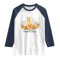 Mindful Aloka the Dog Mindfulness Raglan Shirt Zen Lotus Spiritual Calm