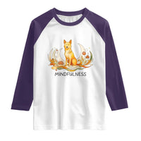 Mindful Aloka the Dog Mindfulness Raglan Shirt Zen Lotus Spiritual Calm