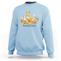 Mindful Aloka the Dog Mindfulness Sweatshirt Zen Lotus Spiritual Calm