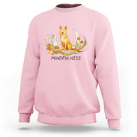 Mindful Aloka the Dog Mindfulness Sweatshirt Zen Lotus Spiritual Calm