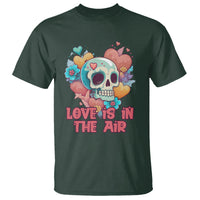 Floral Skull T Shirt Funny Love In The Air Floral Skull Anti Valentines Day - Wonder Print Shop