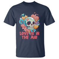 Floral Skull T Shirt Funny Love In The Air Floral Skull Anti Valentines Day - Wonder Print Shop