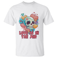 Floral Skull T Shirt Funny Love In The Air Floral Skull Anti Valentines Day - Wonder Print Shop