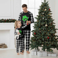 Funny Dabbing Shamrock Plaid Pajama Set Bruh St. Patrick's Day - Wonder Print Shop