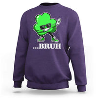 Funny Dabbing Shamrock Sweatshirt Bruh St. Patrick's Day