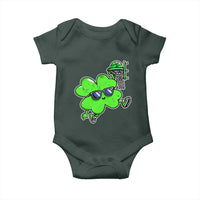 Funny Basketball Shamrock Baby Onesie Dunking Sports Player St. Patrick's Day