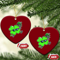 Funny Basketball Shamrock Ceramic Ornament Dunking Sports Player St. Patrick's Day - Wonder Print Shop