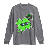 Funny Basketball Shamrock Long Sleeve Shirt Dunking Sports Player St. Patrick's Day