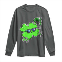 Funny Basketball Shamrock Long Sleeve Shirt Dunking Sports Player St. Patrick's Day