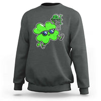 Funny Basketball Shamrock Sweatshirt Dunking Sports Player St. Patrick's Day