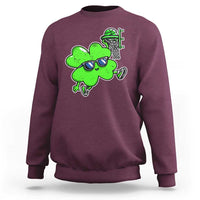 Funny Basketball Shamrock Sweatshirt Dunking Sports Player St. Patrick's Day