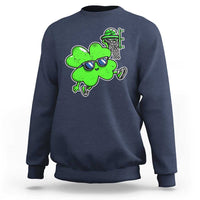 Funny Basketball Shamrock Sweatshirt Dunking Sports Player St. Patrick's Day