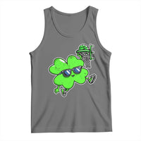 Funny Basketball Shamrock Tank Top Dunking Sports Player St. Patrick's Day