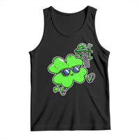 Funny Basketball Shamrock Tank Top Dunking Sports Player St. Patrick's Day