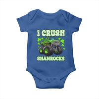 Funny St Patricks Day Monster Truck Baby Onesie I Crush Shamrocks Retro
