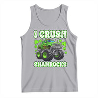 Funny St Patricks Day Monster Truck Tank Top I Crush Shamrocks Retro