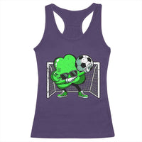 Funny Soccer Shamrock Racerback Tank Top Dabbing Player St. Patrick's Day