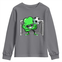 Funny Soccer Shamrock Youth Sweatshirt Dabbing Player St. Patrick's Day