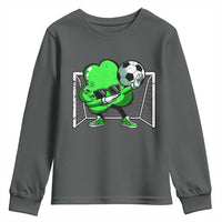 Funny Soccer Shamrock Youth Sweatshirt Dabbing Player St. Patrick's Day