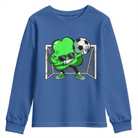 Funny Soccer Shamrock Youth Sweatshirt Dabbing Player St. Patrick's Day