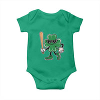 Lucky Baseball Shamrock Baby Onesie St Patrick's Day T-Ball Sport Lover Gift