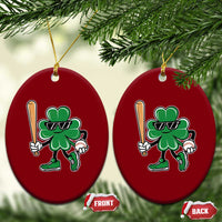 Lucky Baseball Shamrock Ceramic Ornament St Patrick's Day T-Ball Sport Lover Gift - Wonder Print Shop