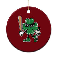 Lucky Baseball Shamrock Ceramic Ornament St Patrick's Day T-Ball Sport Lover Gift - Wonder Print Shop