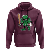 Lucky Baseball Shamrock Hoodie St Patrick's Day T-Ball Sport Lover Gift