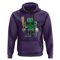Lucky Baseball Shamrock Hoodie St Patrick's Day T-Ball Sport Lover Gift