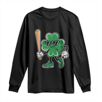 Lucky Baseball Shamrock Long Sleeve Shirt St Patrick's Day T-Ball Sport Lover Gift