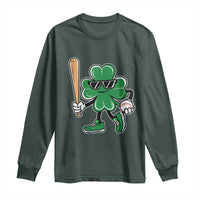 Lucky Baseball Shamrock Long Sleeve Shirt St Patrick's Day T-Ball Sport Lover Gift