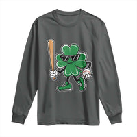 Lucky Baseball Shamrock Long Sleeve Shirt St Patrick's Day T-Ball Sport Lover Gift