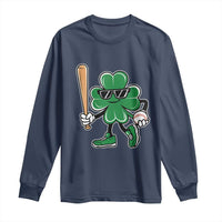 Lucky Baseball Shamrock Long Sleeve Shirt St Patrick's Day T-Ball Sport Lover Gift