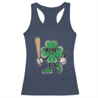 Lucky Baseball Shamrock Racerback Tank Top St Patrick's Day T-Ball Sport Lover Gift