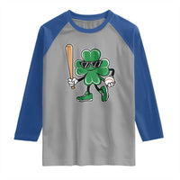 Lucky Baseball Shamrock Raglan Shirt St Patrick's Day T-Ball Sport Lover Gift