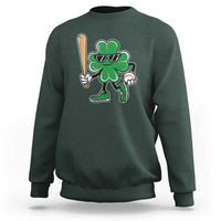 Lucky Baseball Shamrock Sweatshirt St Patrick's Day T-Ball Sport Lover Gift