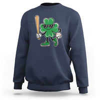 Lucky Baseball Shamrock Sweatshirt St Patrick's Day T-Ball Sport Lover Gift