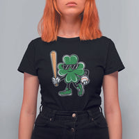 Lucky Baseball Shamrock T Shirt For Women St Patrick's Day T-Ball Sport Lover Gift