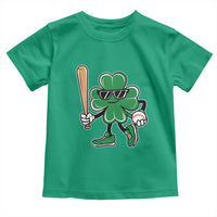 Lucky Baseball Shamrock Toddler T Shirt St Patrick's Day T-Ball Sport Lover Gift