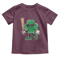 Lucky Baseball Shamrock Toddler T Shirt St Patrick's Day T-Ball Sport Lover Gift