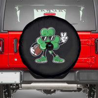 St Patrick's Day Lucky Shamrock Football Spare Tire Cover Sport Lover Gift